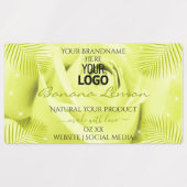 Rose floral jaune vert violet Logo du Étiquette de (Design 1)