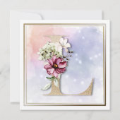 Rose Floral L 60e Anniversaire Fête Invitation (Dos)