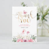 Rose Floral mignon Or Anniversaire Merci (Debout devant)