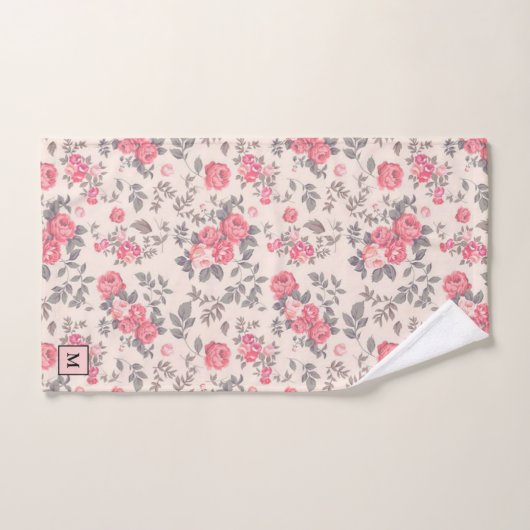 Rose floral moderne (Serviette à main)