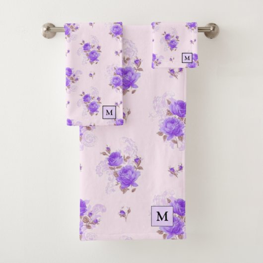 Rose floral moderne violet (En situation)