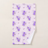 Rose floral moderne violet (Serviette à main)