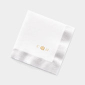 Rose floral monogram minimalist wedding (Gauche)