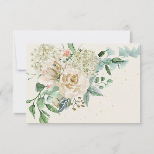 Rose floral Neutral RSVP (Dos)