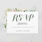 Rose floral Neutral RSVP (Devant / Derrière)