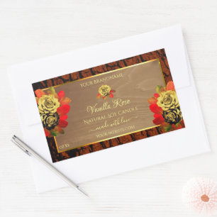 Rose Floral Produits Étiquettes Bois Grain Arbre é