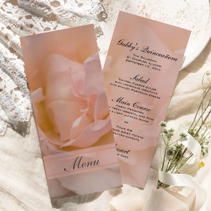 Rose Floral Quinceañera Menu
