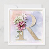 Rose Floral R 50th Birthday Party Invitation (Dos)