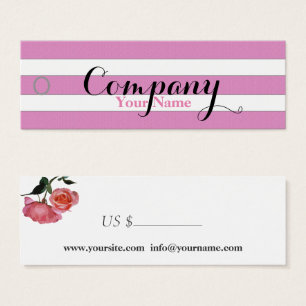 Rose Floral rose & Grandes Blancs - Étiquette Prix