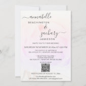 *~* Rose Floral RSVP - QR AR8 Faire-part de mariag (Dos)