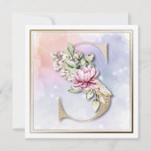 Rose Floral S 18e Anniversaire Fête Invitation (Dos)