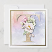 Rose Floral T 60e Anniversaire Fête Invitation (Dos)