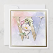 Rose Floral W 80th Birthday Party Invitation (Dos)