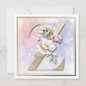 Rose Floral Z 90th Birthday Party Invitation (Dos)