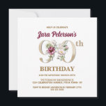Rose Floral Z 90th Birthday Party Invitation<br><div class="desc">Organisez la parfaite célébration du 90ème anniversaire avec cet élégant monogramme rose floral Z design présenté à l'envers pour les noms des filles d'anniversaire en commençant par la lettre Z. Des chiffres floraux élégants sont utilisés dans l'invitation à accentuer l'âge de fête.</div>