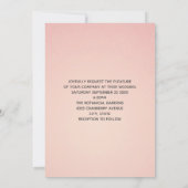 Rose florale avec couronne de diamants Invitation (Dos)