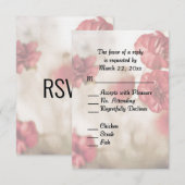 Rose Florale avec RSVP d'entrée (Devant / Derrière)