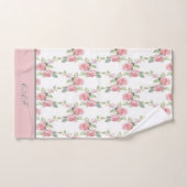 Rose florale rose shabby chic (Serviette à main)
