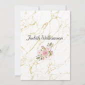 Rose Florals Editable nuptiale Douche invitation (Dos)