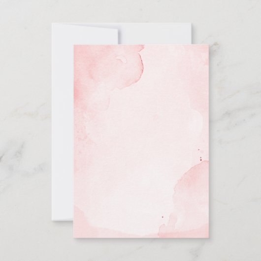 Rose Flore Vert Éclats Mariage RSVP (Dos)