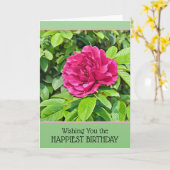 Rose florissant - Carte d'anniversaire (Fleur jaune)