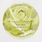 Rose Flower Jaune Orange et rose Étiquettes de pro (Design 1)