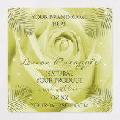 Rose Flower Jaune Orange et rose Étiquettes de pro (Design 1)