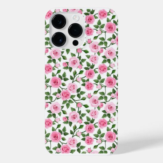 Rose Flower Motif iPhone Hoesje (Achterkant)