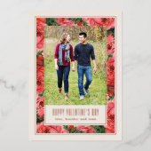 Rose Foil Frame Valentine's Day Carte photo - Ivor (Recto)