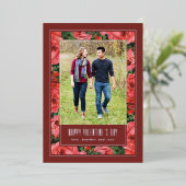 Rose Foil Frame Valentine's Day Carte photo - Maro (Debout devant)
