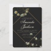 "Rose foncé" - Faire-part de mariage carte plat (Devant)