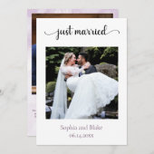 Rose foncé violet fleuri gothique Faire-part (Devant / Derrière)