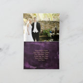 Rose foncé violet or Mariage photo Merci (Intérieur)