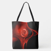 ROSE FRACTAL ROUGE EN Sac fourre-tout NOIR (Dos)