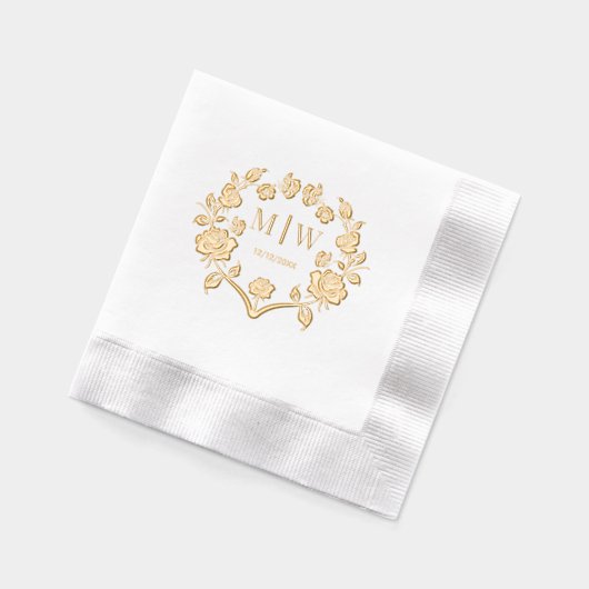 Rose Frame Bride Mariages de chambre 2 Monogramme (Gauche)