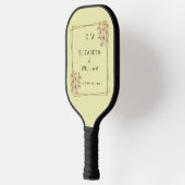 Rose Frame – Monogram Celestial Yellow Wedding Pickleball Paddle (Links)