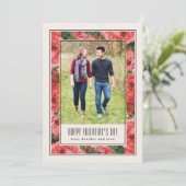 Rose Frame Valentine's Day Carte photo - Ivoire (Debout devant)