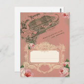 Rose français - Carte postale (Devant / Derrière)