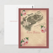 Rose français - Carte postale (Devant / Derrière)