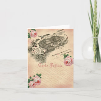 Rose français - Carte pour notes