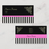 Rose français de cartes de visite de ~ de boutique (Devant / Derrière)