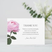 Rose funéraire Carte de note Merci (Debout devant)