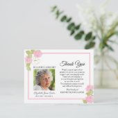 Rose Funeral Merci Photo Carte Pink (Debout devant)