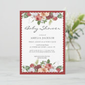 Rose Galore Baby shower Invitation (Debout devant)