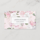 Rose Garden Blush Florals Carte de visite (Devant)