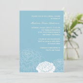 Rose Garden Bridal Shower Invitation - Soft Blue (Debout devant)
