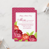Rose Garden Carte de Fête des Mères (Devant/Arrière en situation)