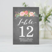 Rose Garden | Carte de Numéro de Table (Debout devant)