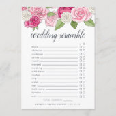 Rosé Garden Double Sided Vrijgezellenfeest Game Ka Kaart (Achterkant)