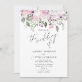 Rose Garden élégant Faire-part de mariage floral (Devant)